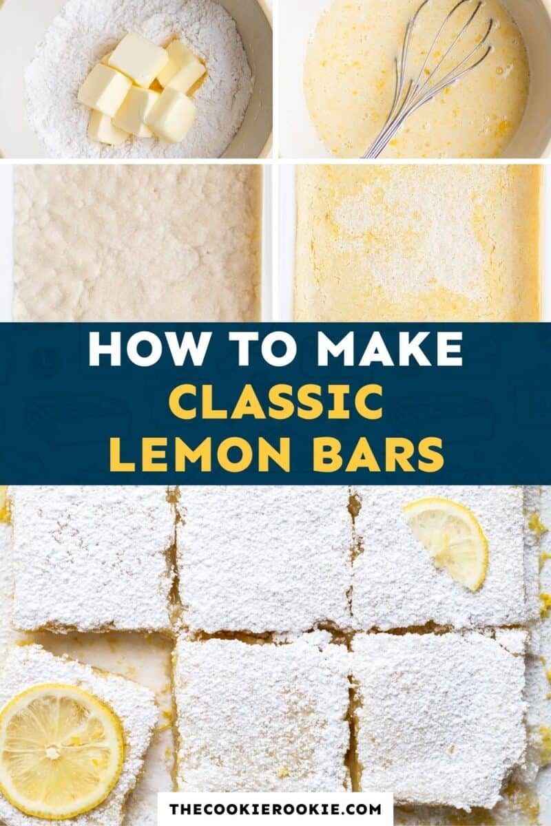 classic lemon bars pinterest collage