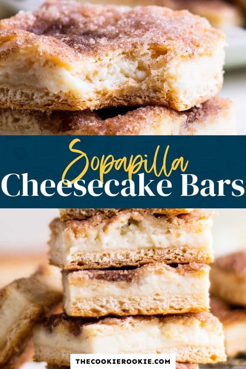 sopapilla cheesecake bars pinterest collage