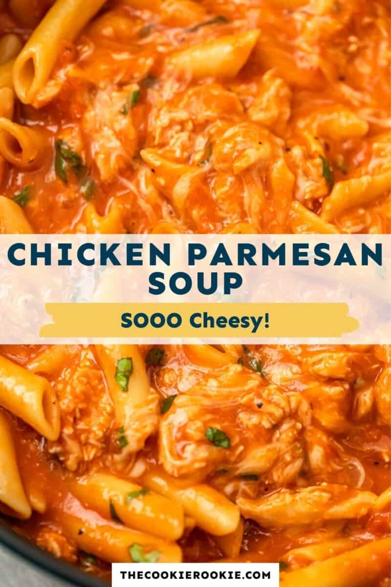 chicken parmesan soup pinterest collage