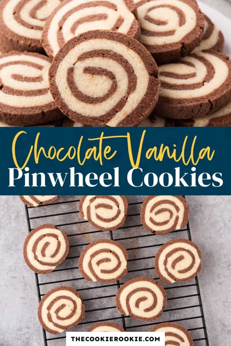 chocolate vanilla pinwheel cookies pinterest