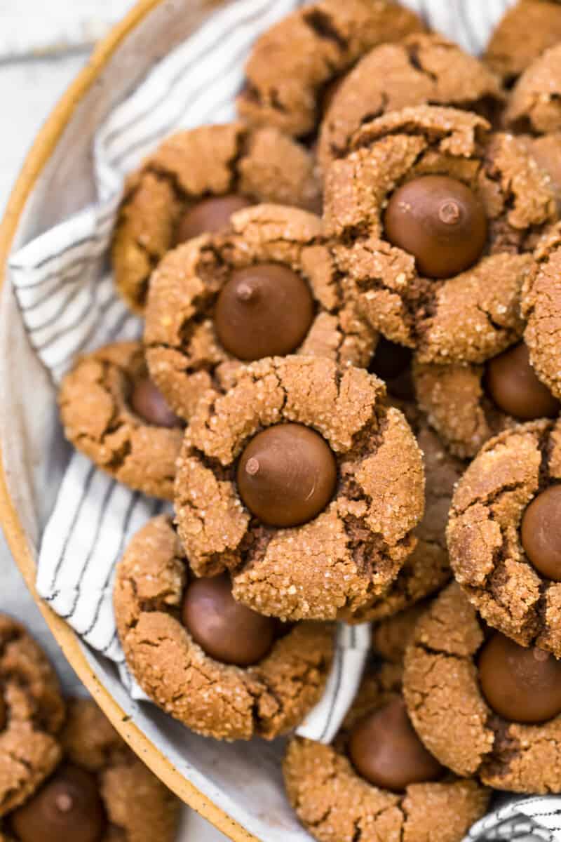 double chocolate blossoms in bowl