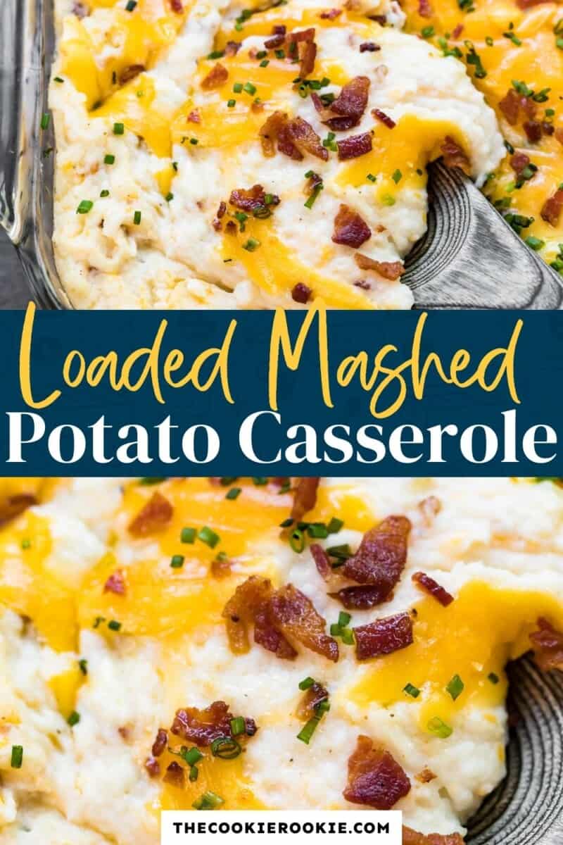 loaded mashed potato casserole pinterest collage