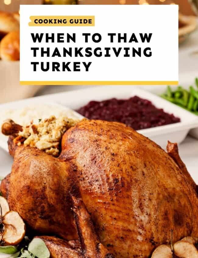 when to thaw thanksgiving turkey