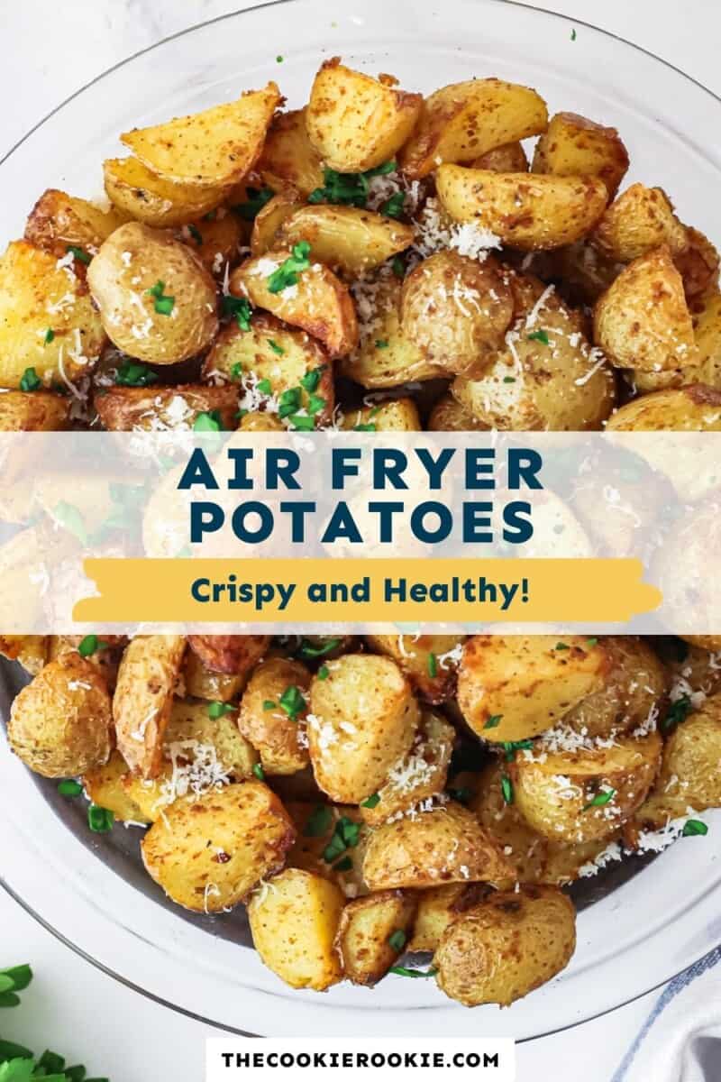 air fryer potatoes pinterest collage