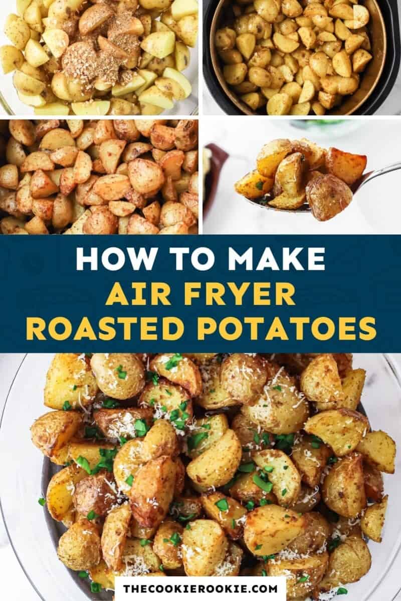 air fryer potatoes pinterest collage