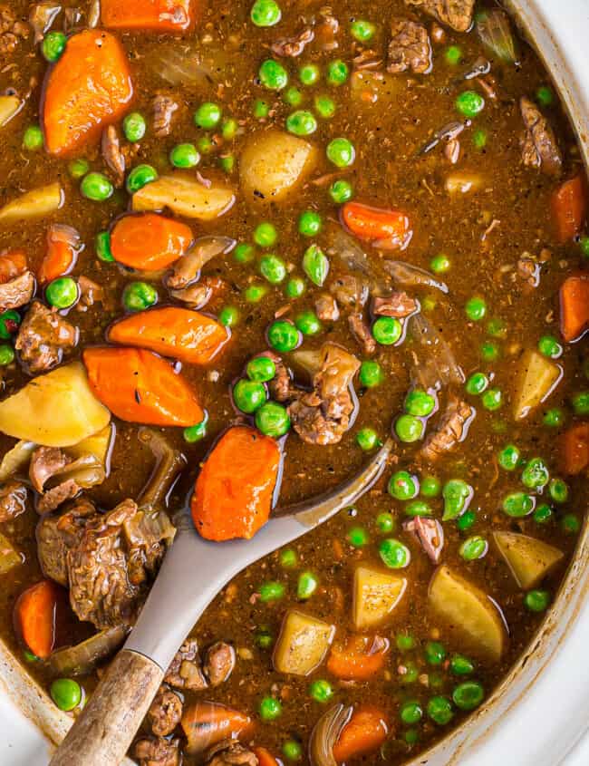 crockpot beef stew in slow cooker