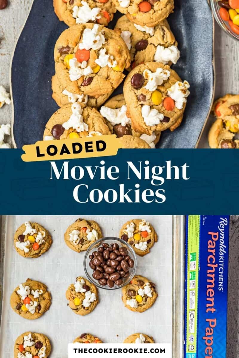 movie night cookies pinterest collage