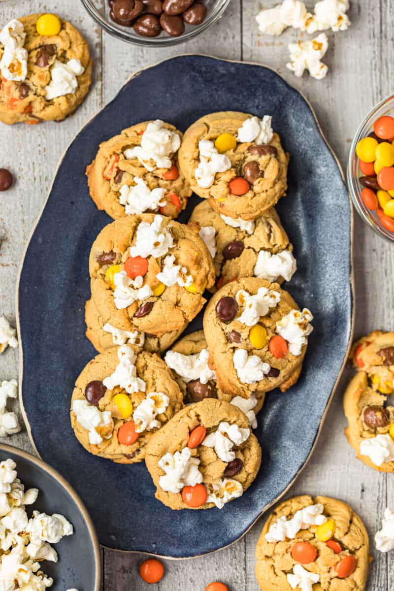 movie night cookies on platter