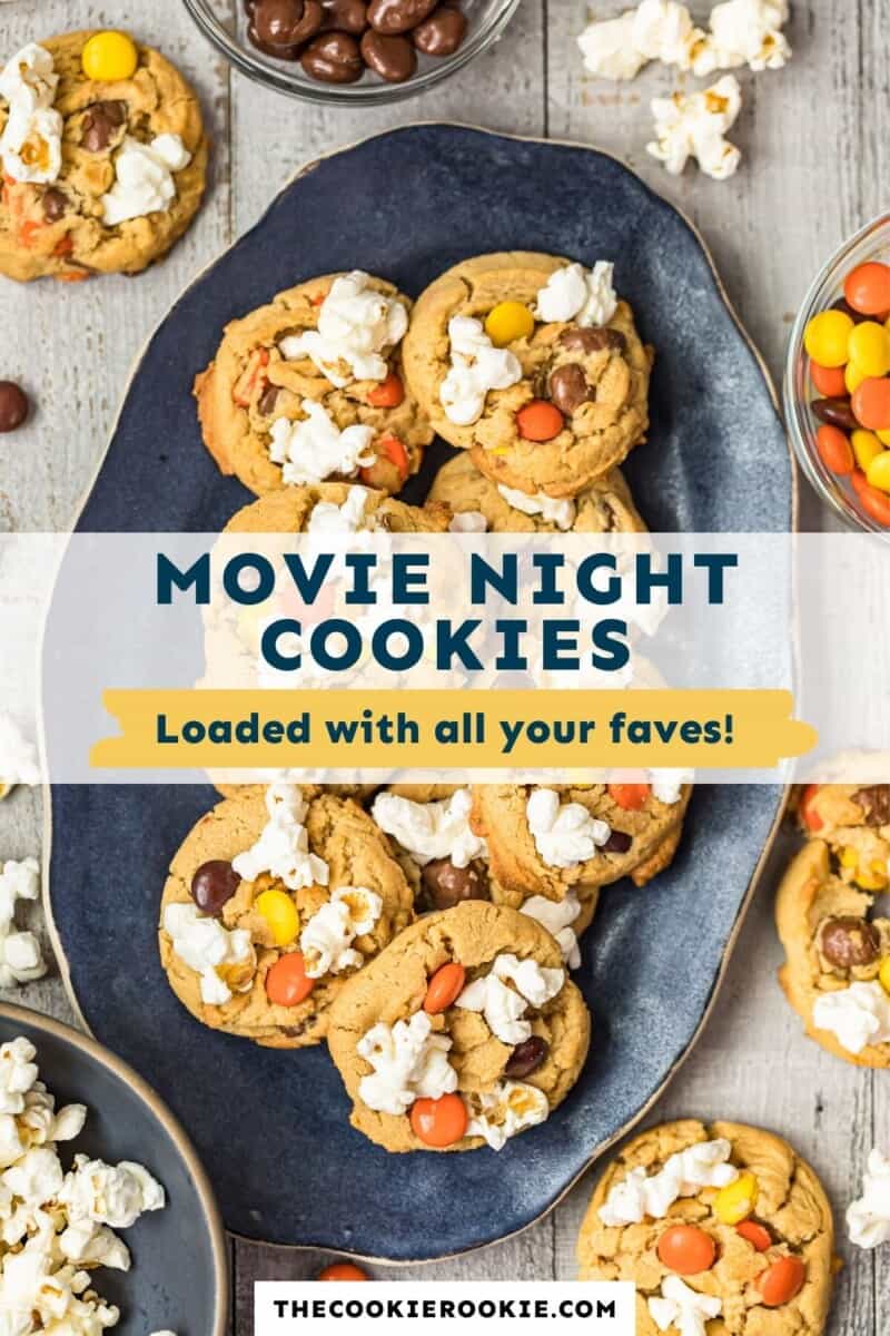 movie night cookies pinterest collage