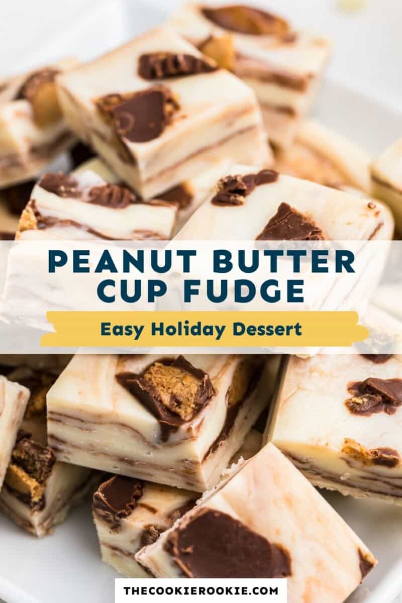 peanut butter cup fudge pinterest collage