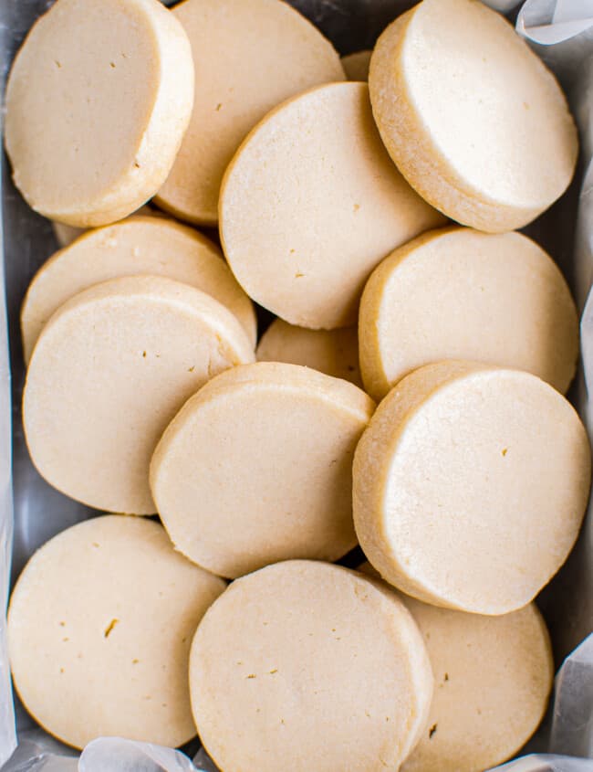 shortbread cookies in basket