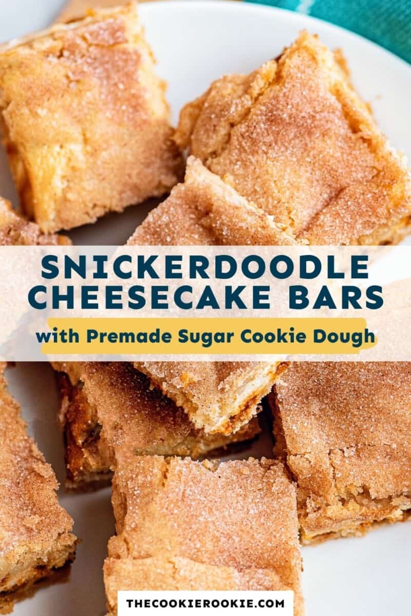 snickerdoodle cheesecake bars pinterest collage