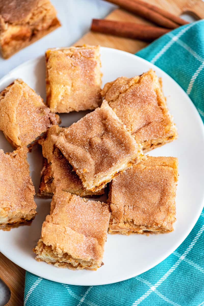 sugar cookie cheesecake bars on plate