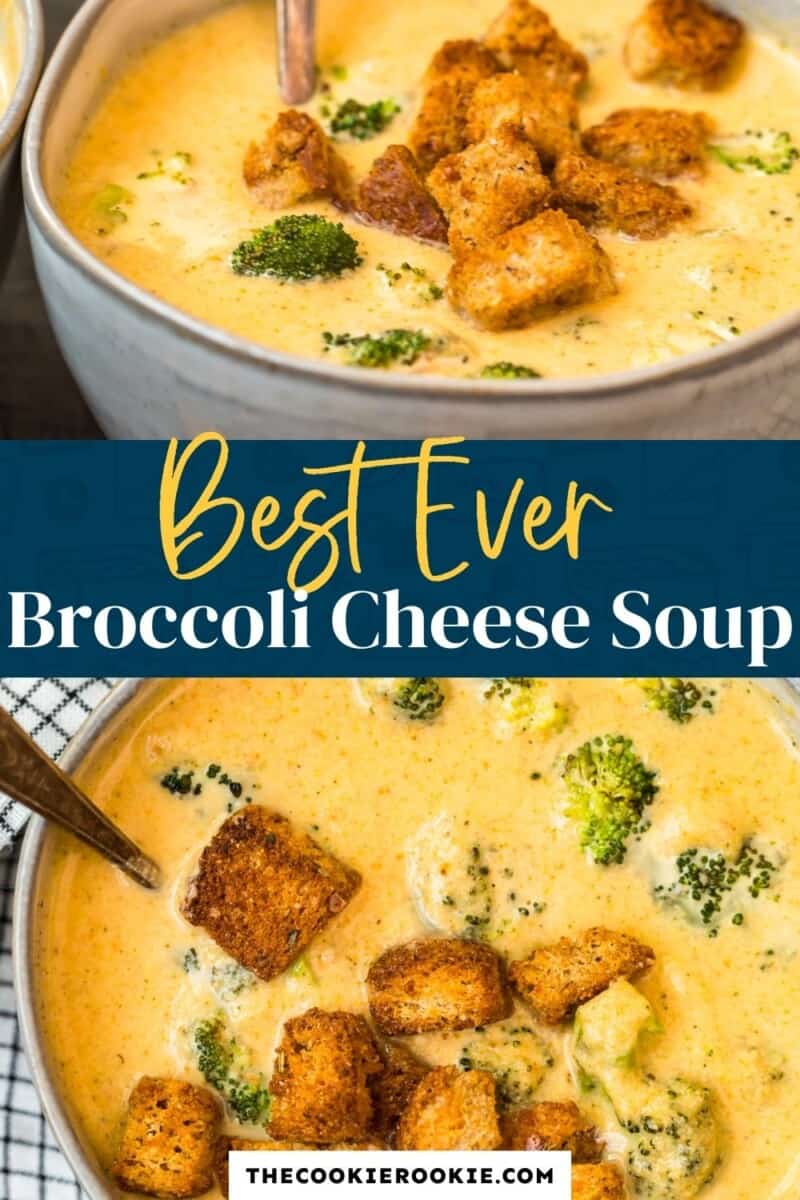 broccoli cheese soup pinterest collage