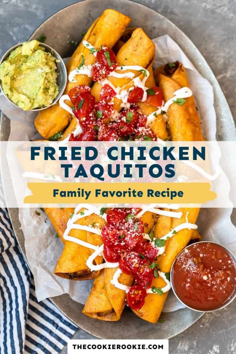 chicken taquitos pinterest collage