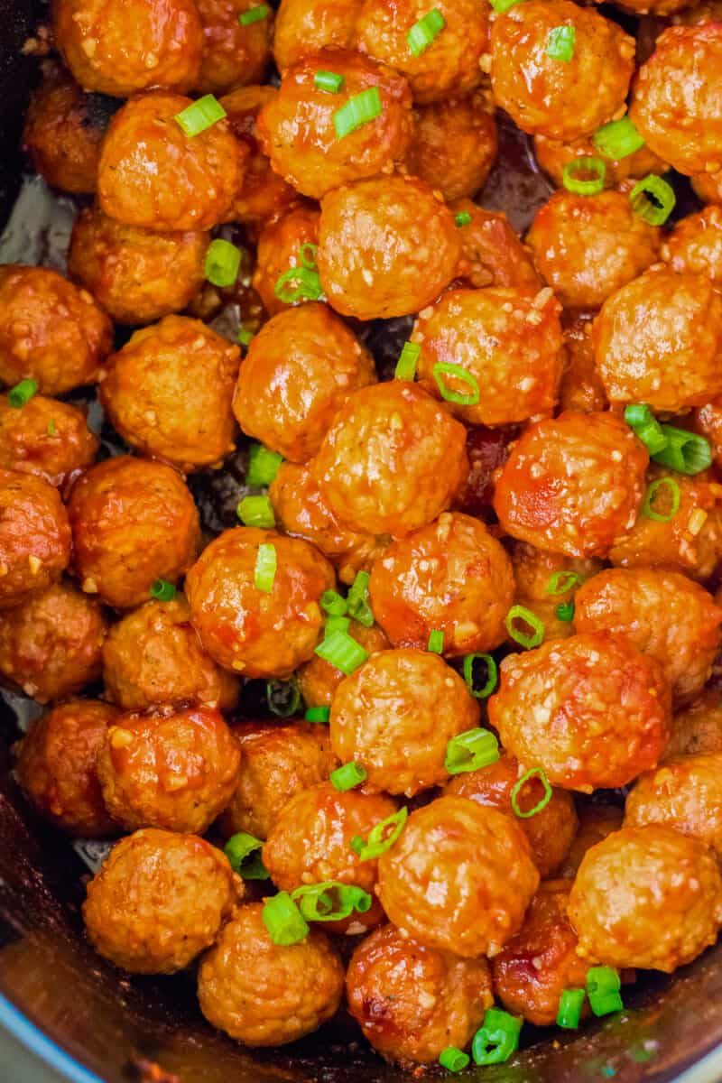 honey garlic meatballs in crockpot