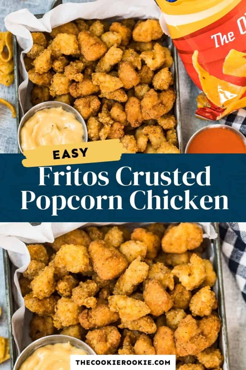 fritos crusted popcorn chicken pinterest collage