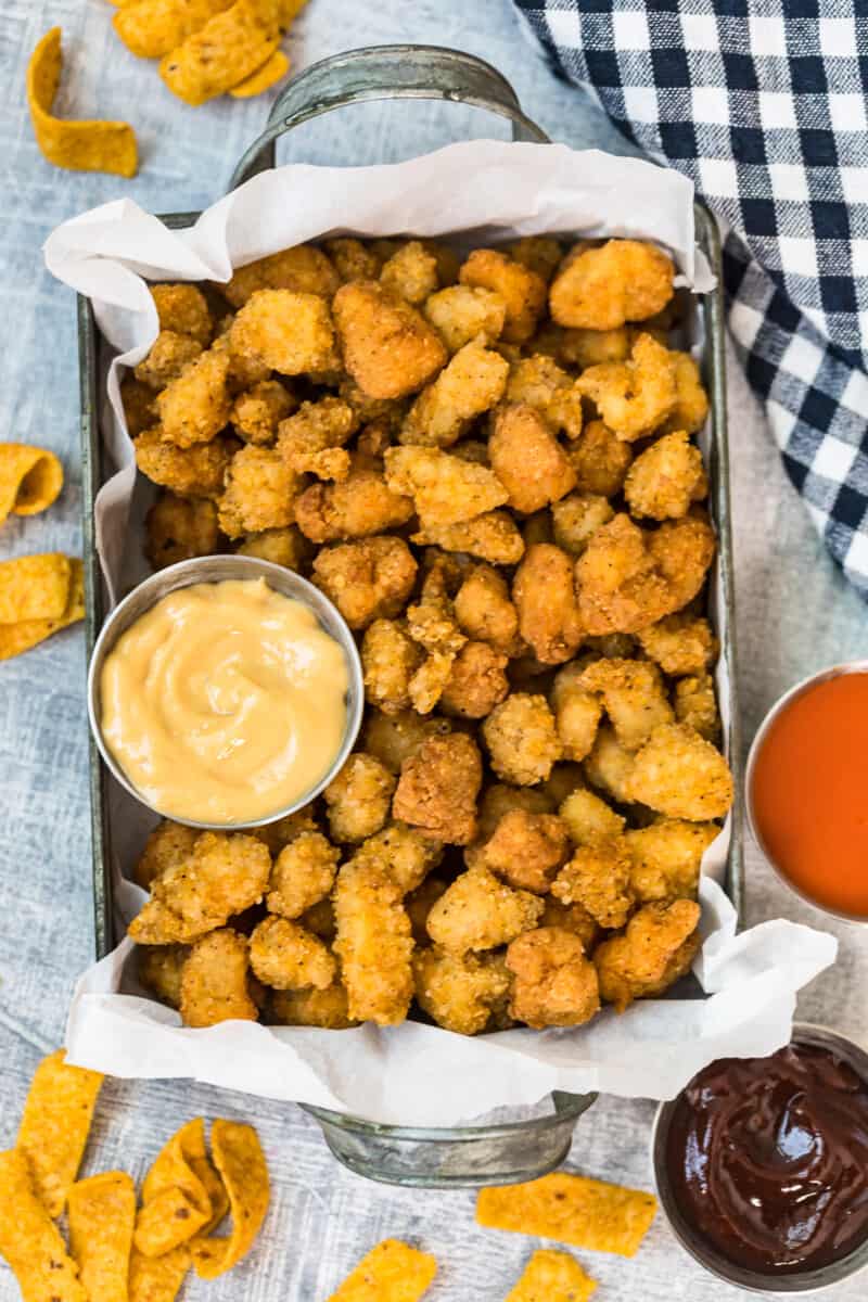 popcorn chicken crusted with fritos