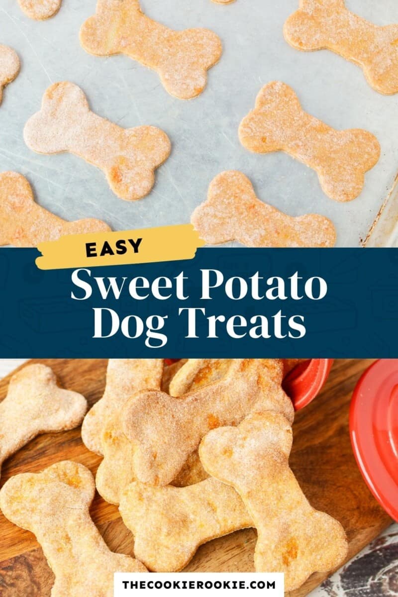 sweet potato dog treats pinterest collage