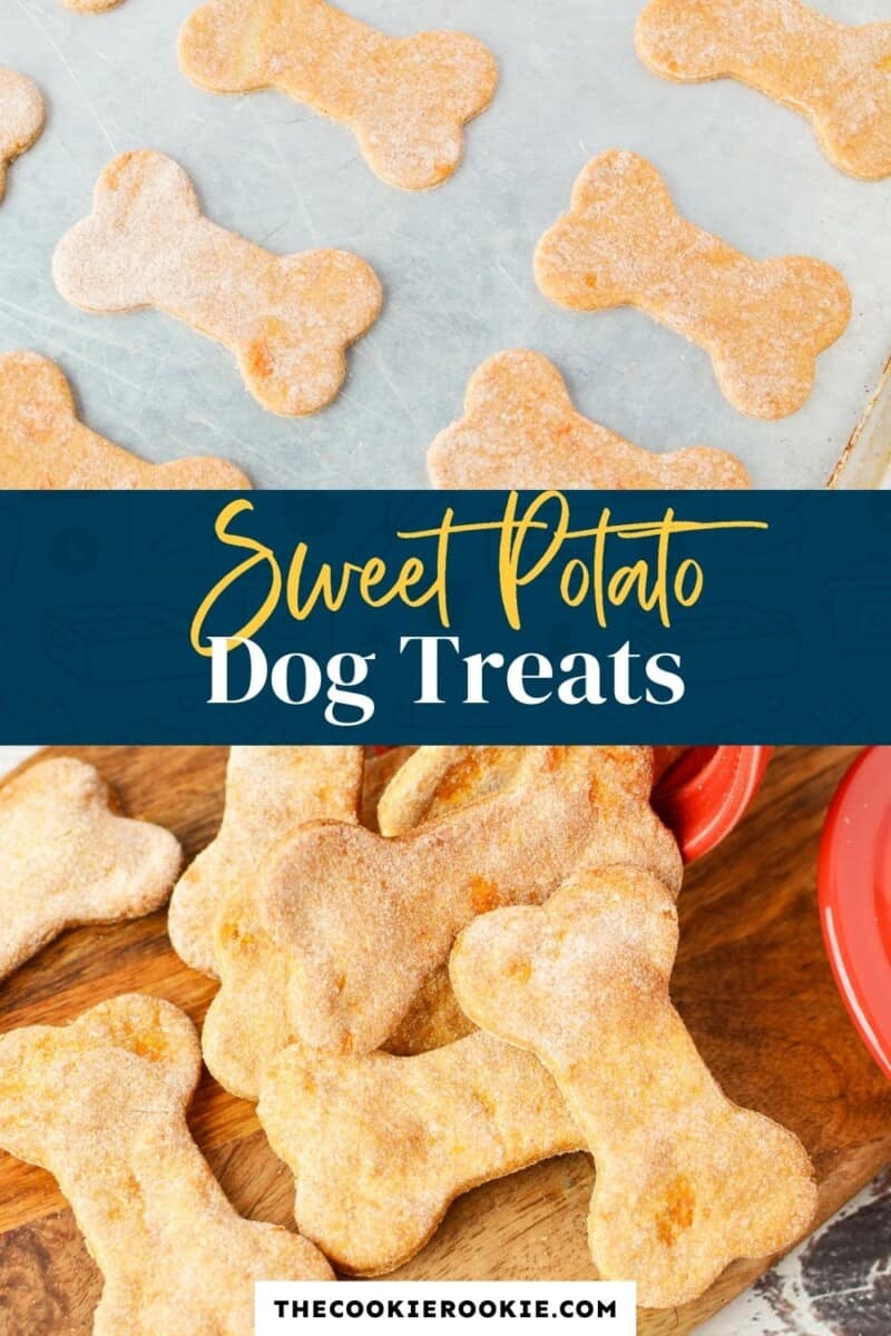 sweet potato dog treats pinterest collage