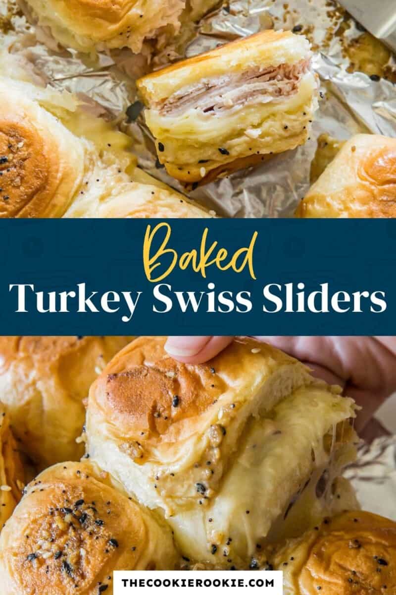 turkey cheese sliders pinterest collage