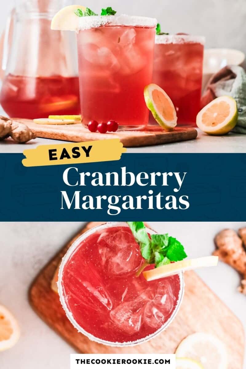 cranberry margaritas pinterest collage