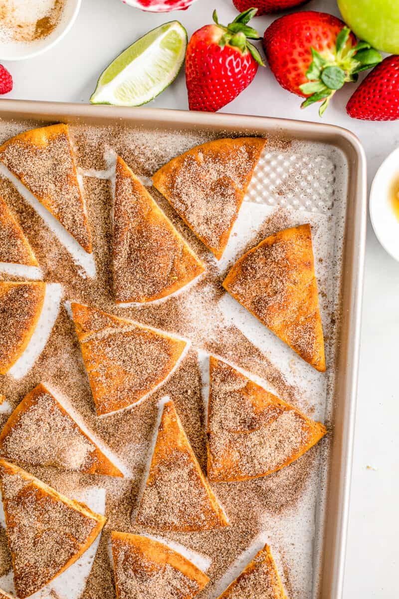 homemade cinnamon chips for fruit salsa