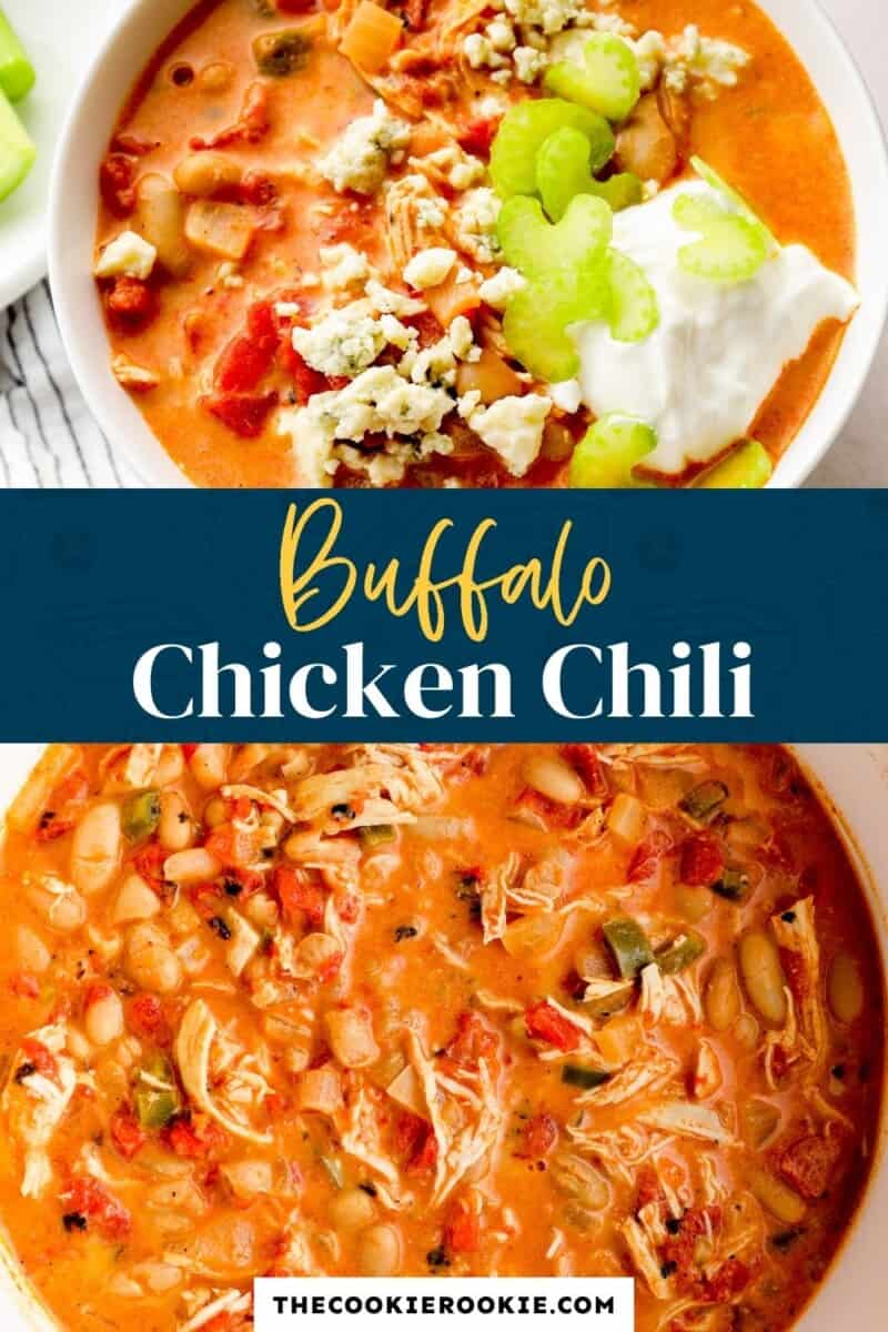 buffalo chicken chili pinterest collage