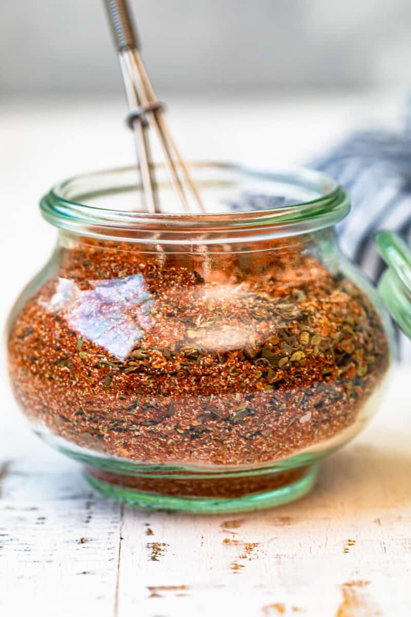 jar of homemade creole seasoning