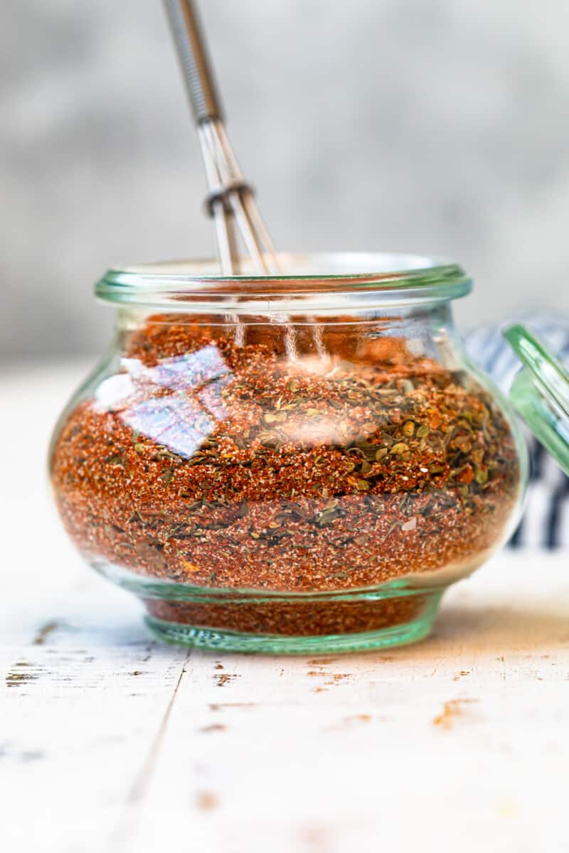 jar of homemade creole seasoning