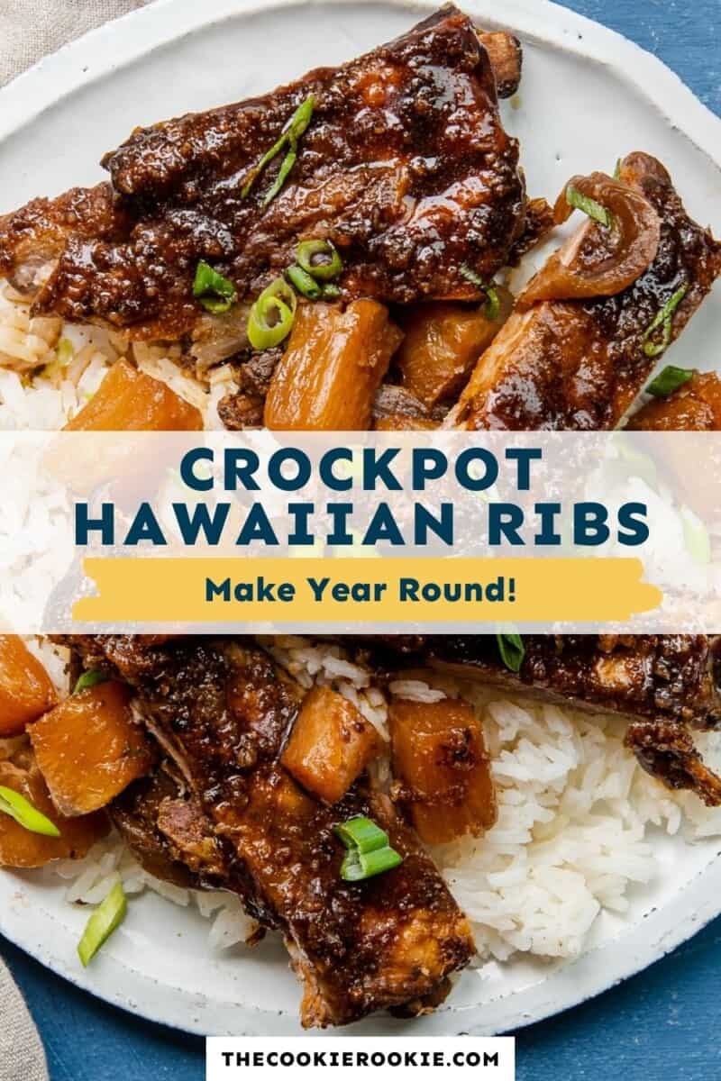 crockpot hawaiian ribs pinterest collage