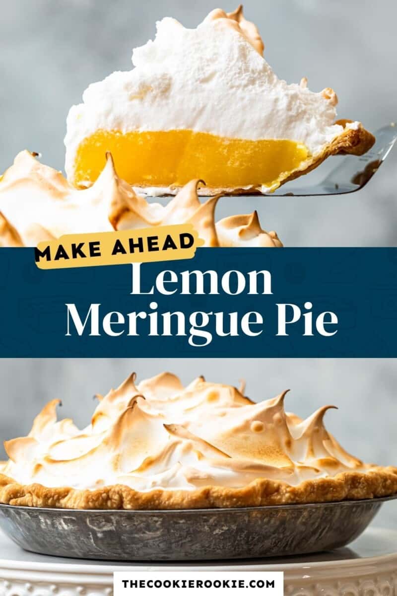 make ahead lemon meringue pie pinterest collage