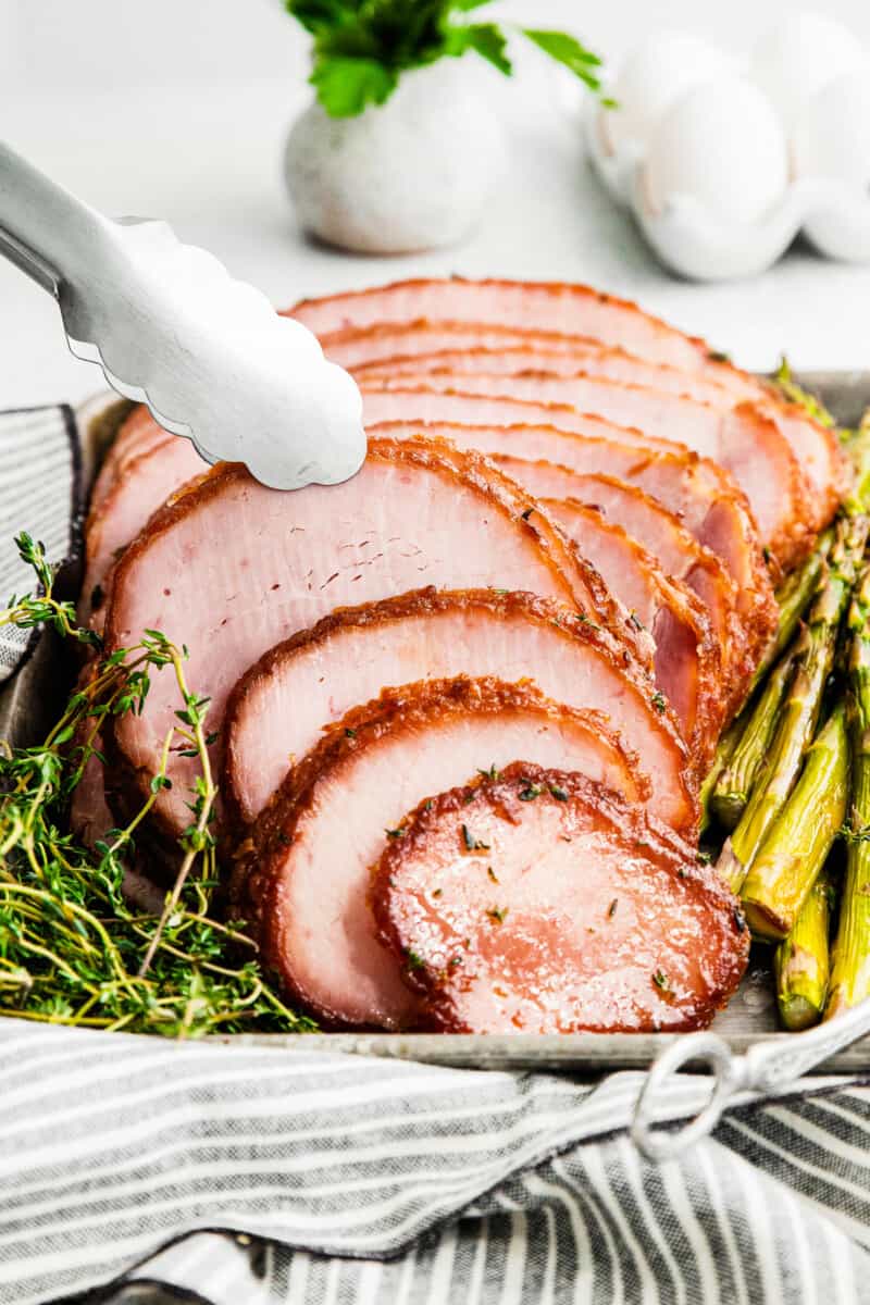 brown sugar ham made on sheet pan easter dinner