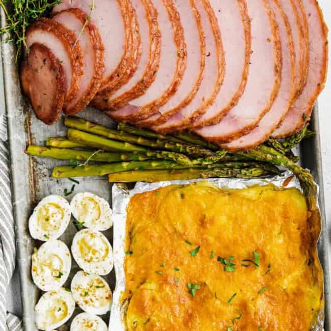 sheet pan easter ham dinner google poster image