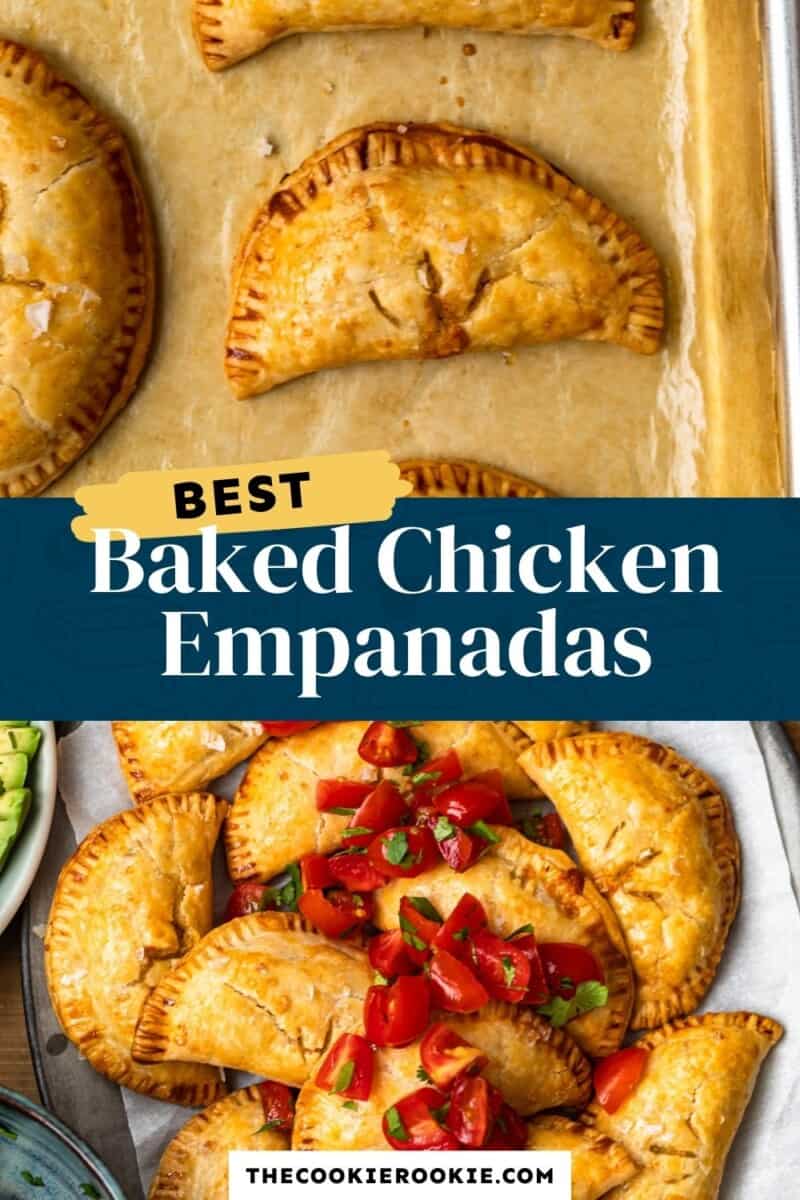 baked chicken empanadas pinterest collage