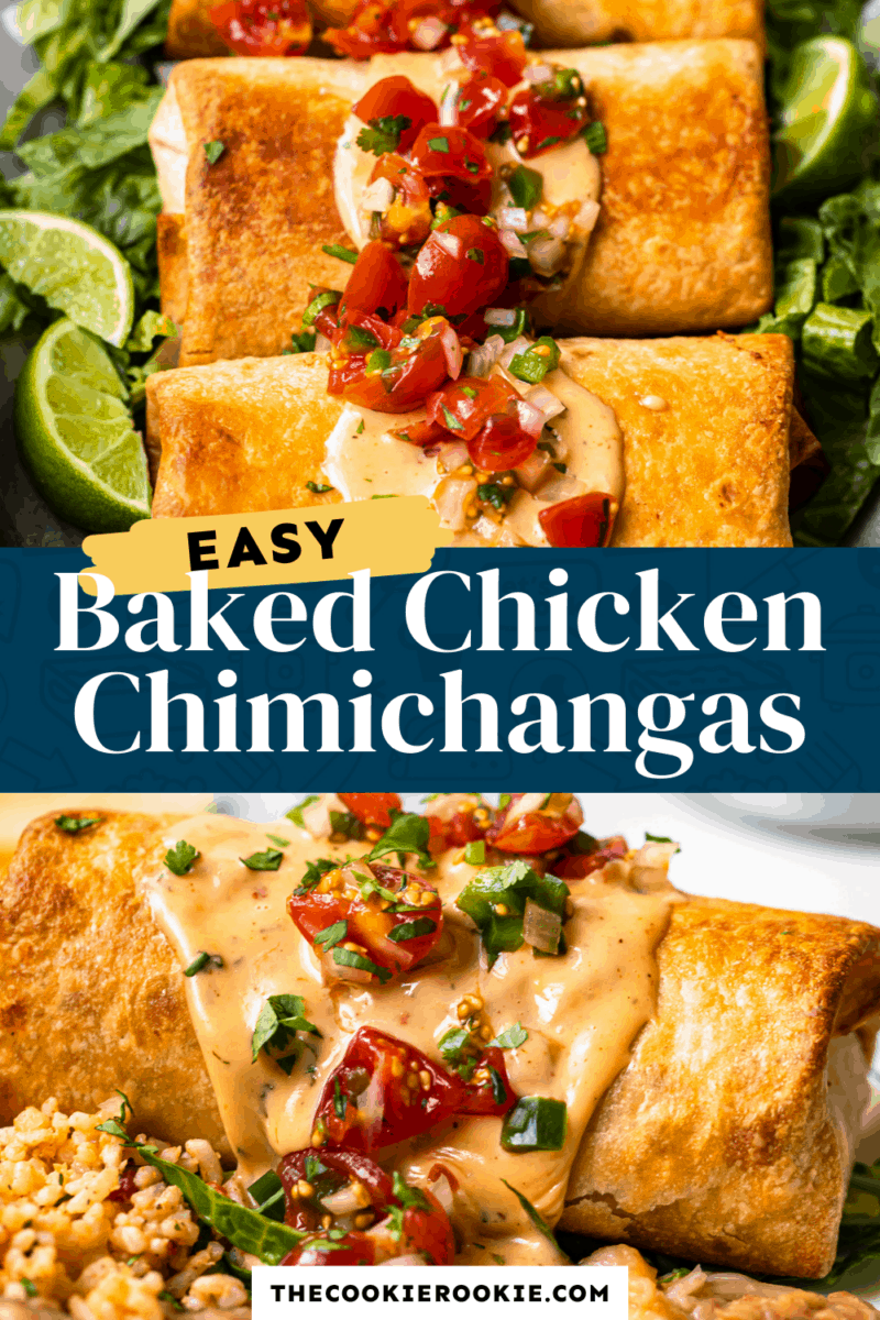 baked chicken chimichangas pinterest