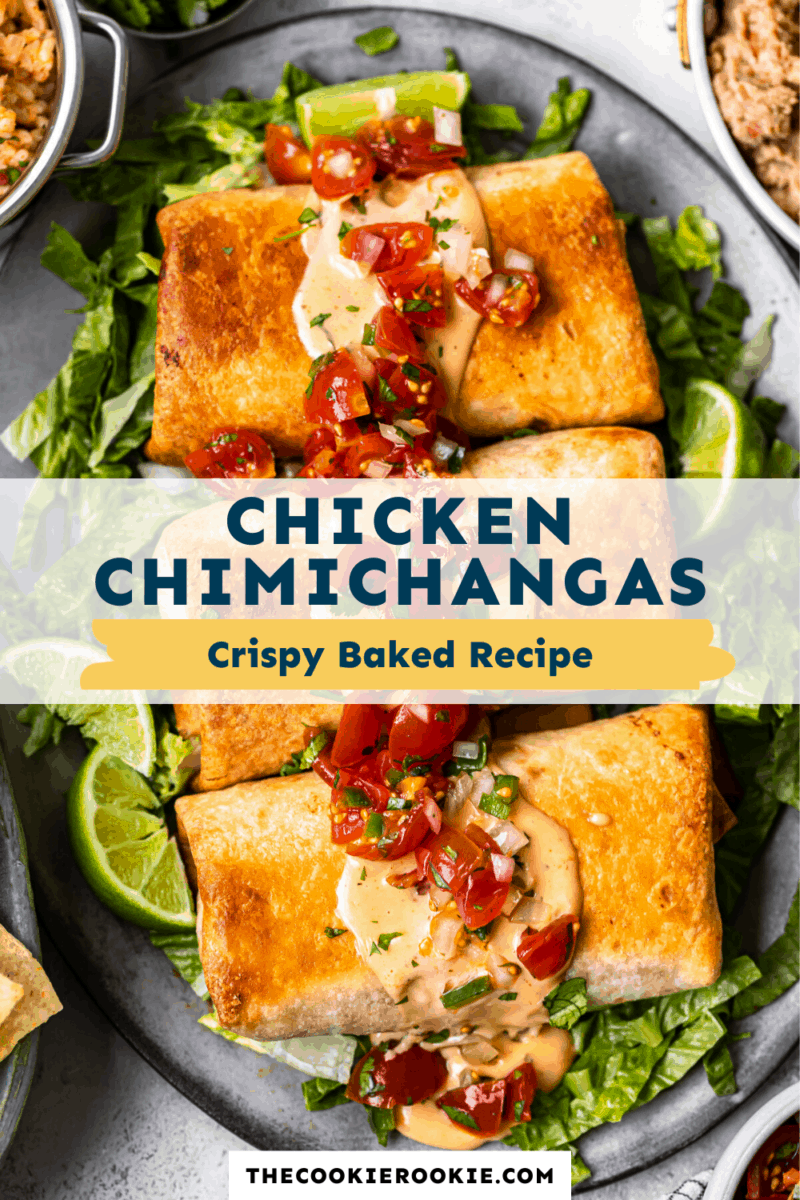 baked chicken chimichangas pinterest