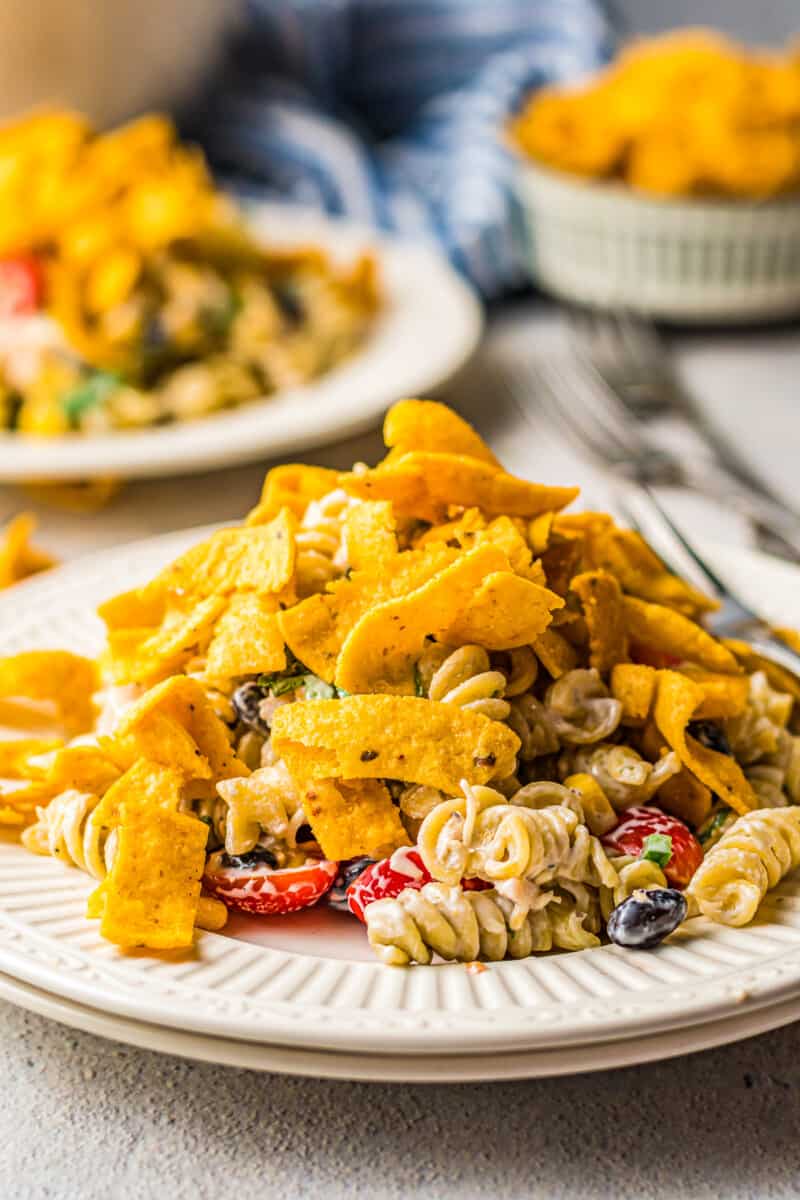 ranch chicken pasta salad with fritos