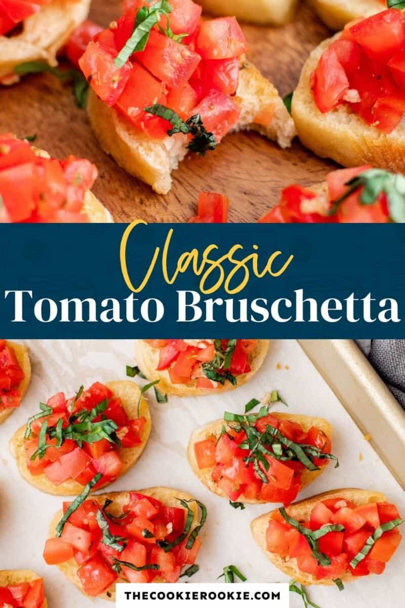 tomato bruschetta pinterest collage