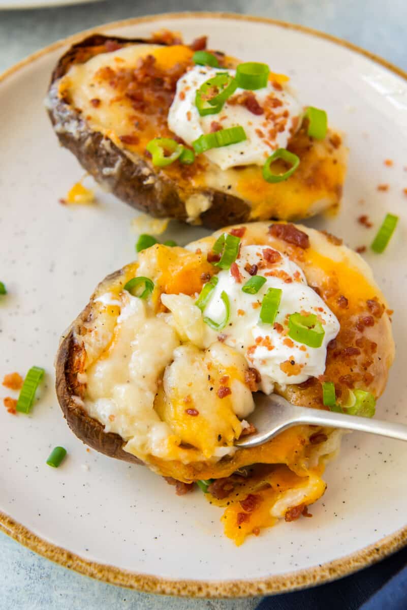 fork in air fryer twice baked potato