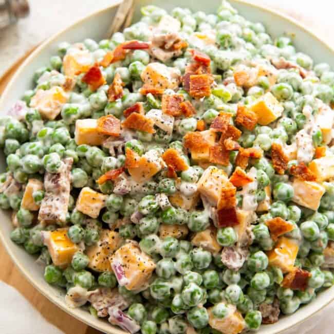 featured creamy pea salad