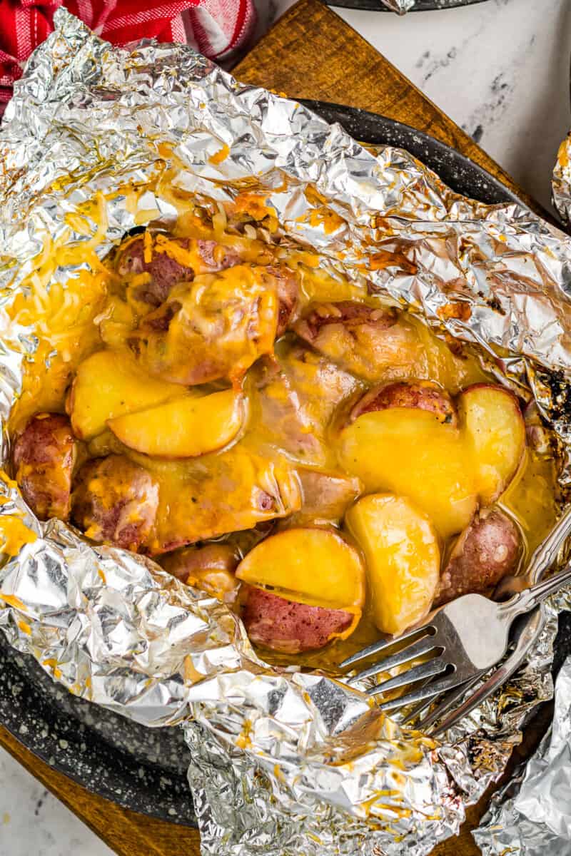 cheesy grilled ranch potato foil packet