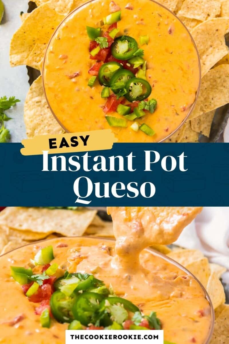 instant pot queso pinterest collage