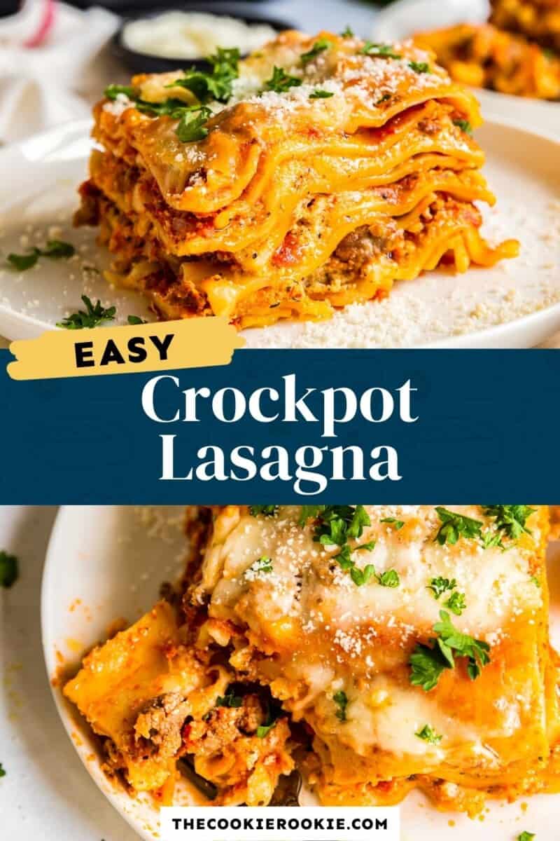 crockpot lasagna pinterest