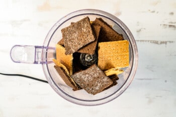 graham crackers in food processor before processing