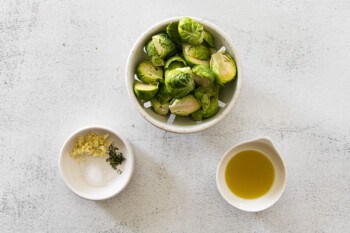 ingredients for roasted Brussels sprouts