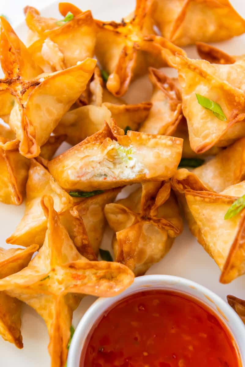 bite out of crab rangoon