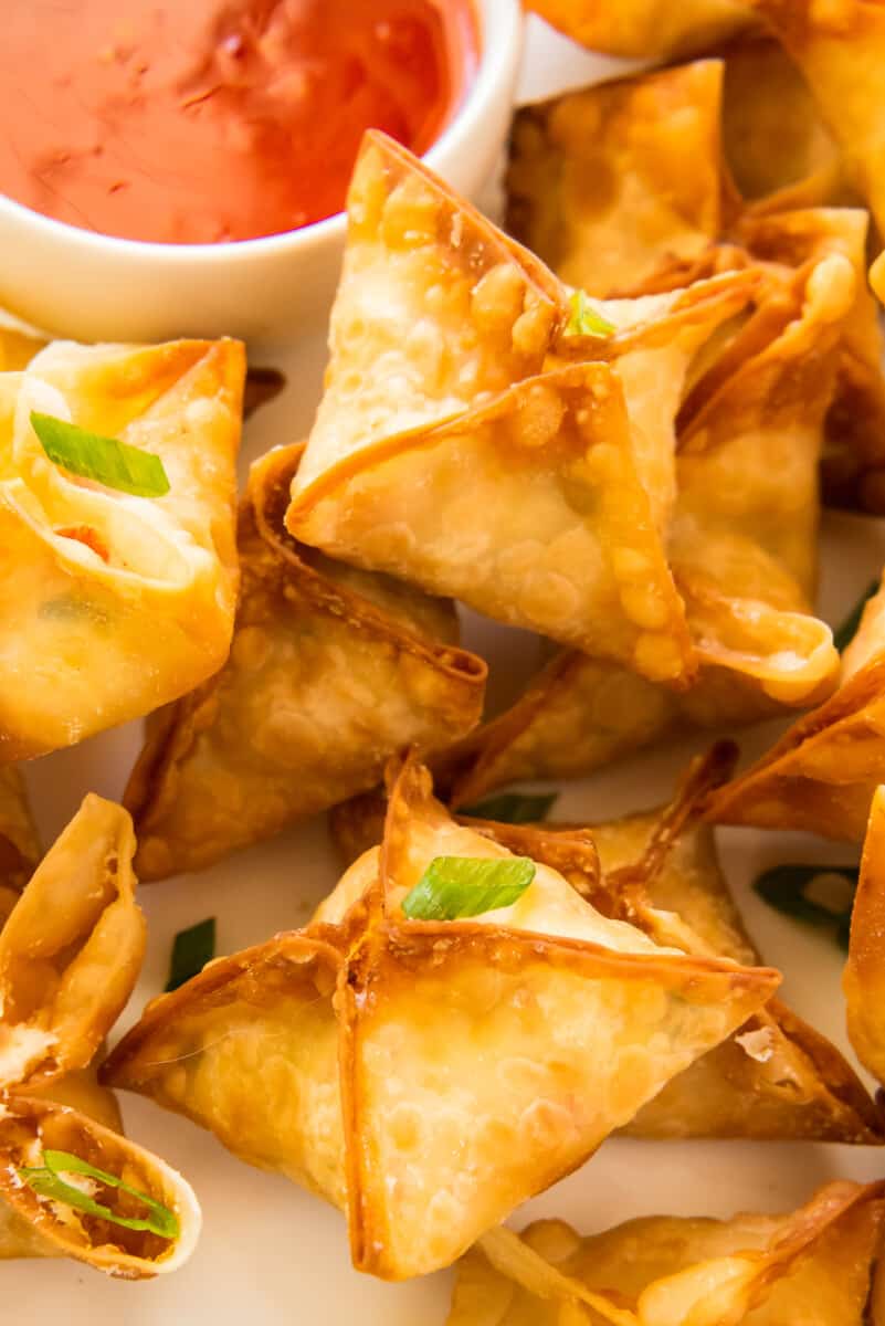 up close fried crab rangoon