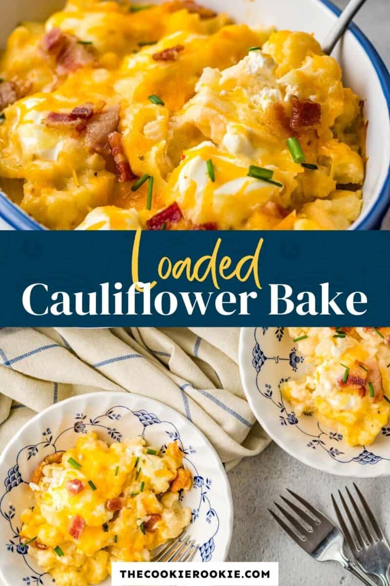 loaded cauliflower bake pinterest.