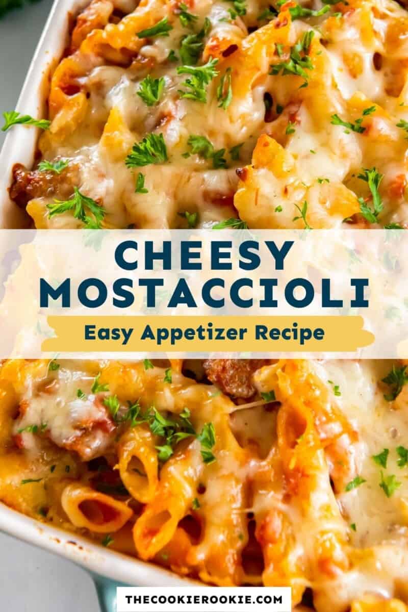 baked cheesy mostaccioli pinterest